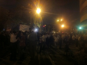 Copti protestano davanti alla TV egiziana. Maggio 2011